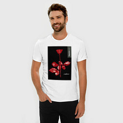 Футболка slim-fit Depeche mode rose, цвет: белый — фото 2