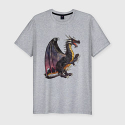 Футболка slim-fit HOMM3 Black Dragon, цвет: меланж