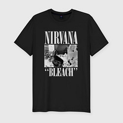 Футболка slim-fit Nirvana bleach black album, цвет: черный