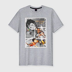 Мужская slim-футболка Нишиноя: Волейбол - Haikyuu