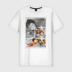 Футболка slim-fit Нишиноя: Волейбол - Haikyuu, цвет: белый