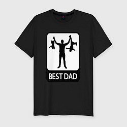 Мужская slim-футболка Best dad