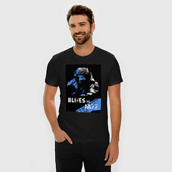 Футболка slim-fit Блюз против джаза, цвет: черный — фото 2
