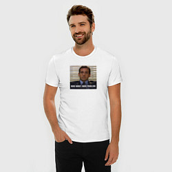 Футболка slim-fit More money, more problems - the office, цвет: белый — фото 2
