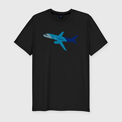 Футболка slim-fit Superjet-100 синий, цвет: черный