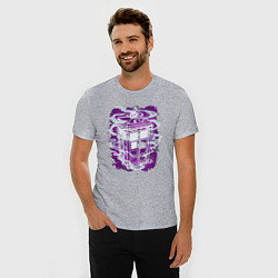 Футболка slim-fit Tardis violet, цвет: меланж — фото 2