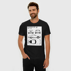 Футболка slim-fit Машина Porsche, цвет: черный — фото 2