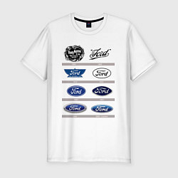 Футболка slim-fit Ford логотип, цвет: белый