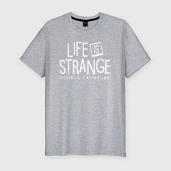 Футболка slim-fit Life is strange double exposure logo, цвет: меланж