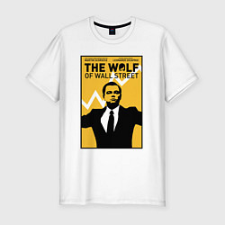 Футболка slim-fit Волк с волстрит - Ди Каприо, цвет: белый