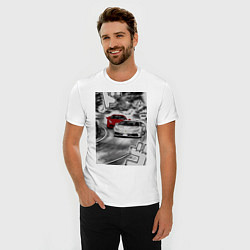 Футболка slim-fit Lamborghini initial d, цвет: белый — фото 2