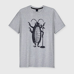 Мужская slim-футболка Тараканчик певец