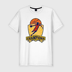 Футболка slim-fit Champion basketball, цвет: белый