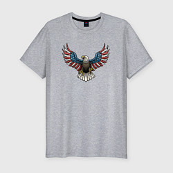 Футболка slim-fit Eagle - America, цвет: меланж