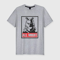 Мужская slim-футболка Моя геройская академия All Might