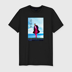 Футболка slim-fit Ким Намджун, цвет: черный
