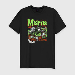 Футболка slim-fit Misfits the attack, цвет: черный