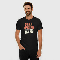 Футболка slim-fit Спортивная мотивация, цвет: черный — фото 2
