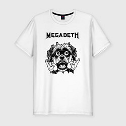 Футболка slim-fit Megadeth - rock dog, цвет: белый