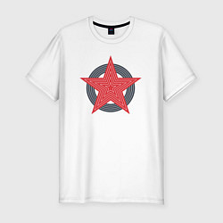 Футболка slim-fit Red star symbol, цвет: белый