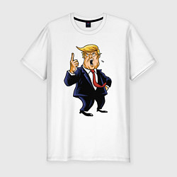 Футболка slim-fit Злой Трамп, цвет: белый