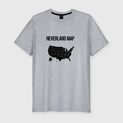 Футболка slim-fit Neverland map, цвет: меланж