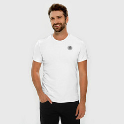 Футболка slim-fit За веру царя и святую триединую Русь малый КЦК чер, цвет: белый — фото 2