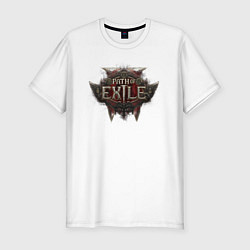 Мужская slim-футболка Path of exile 2 logo