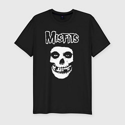 Мужская slim-футболка Misfits band group