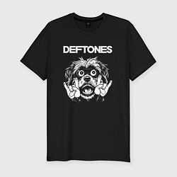 Мужская slim-футболка Deftones rock dog