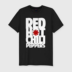 Мужская slim-футболка RHCP - title and logo