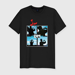 Футболка slim-fit Depeche Mode world in my eyes: red rose, цвет: черный