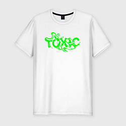 Мужская slim-футболка Toxic text
