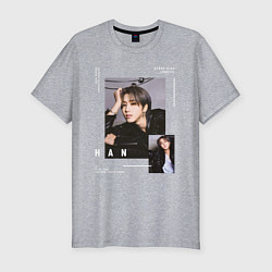 Футболка slim-fit Stray kids Han Jisung, цвет: меланж