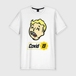 Мужская slim-футболка Vault boy - covid 19