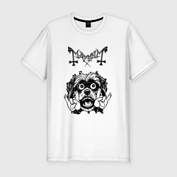 Футболка slim-fit Mayhem - rock dog, цвет: белый