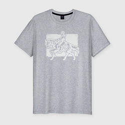 Футболка slim-fit Ковбой на лошади, цвет: меланж