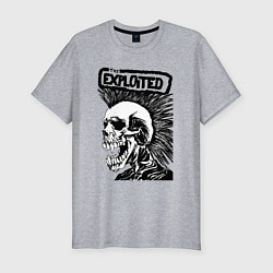 Футболка slim-fit The exploited skull, цвет: меланж