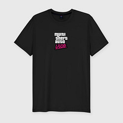 Футболка slim-fit GTA vice city game logo, цвет: черный