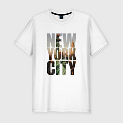Мужская slim-футболка New York city big room