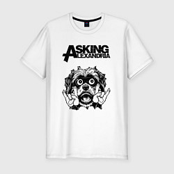 Футболка slim-fit Asking Alexandria - rock dog, цвет: белый