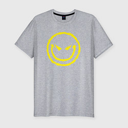 Футболка slim-fit Evil smile, цвет: меланж