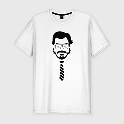 Футболка slim-fit Профессор - бумажный дом, цвет: белый