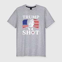 Мужская slim-футболка Trump shot