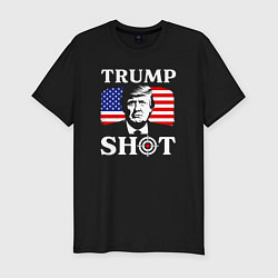 Мужская slim-футболка Trump shot