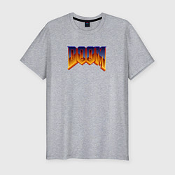 Футболка slim-fit Doom logotype, цвет: меланж