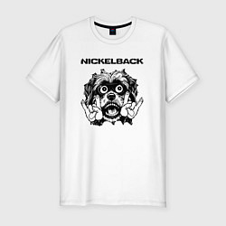 Футболка slim-fit Nickelback - rock dog, цвет: белый