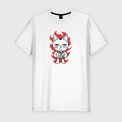 Футболка slim-fit Дандадан - Турбо бабка yokai, цвет: белый