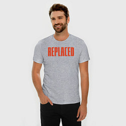 Футболка slim-fit Replaced logo, цвет: меланж — фото 2