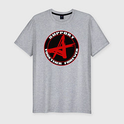 Футболка slim-fit Алиса support, цвет: меланж
